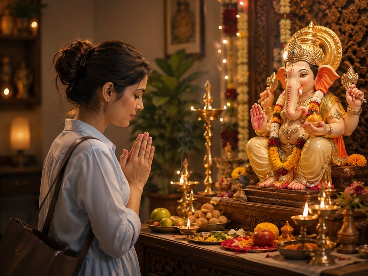 People gathered during Ganesh Chaturthi celebrations